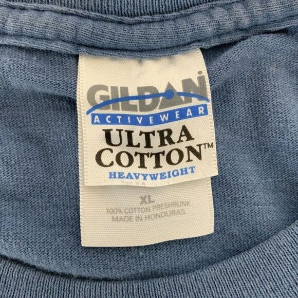 Ice Age Movie Blockbuster Video Promo T Shirt Mens Blue Cotton Gildan 2002 Y2K - Picture 5 of 9